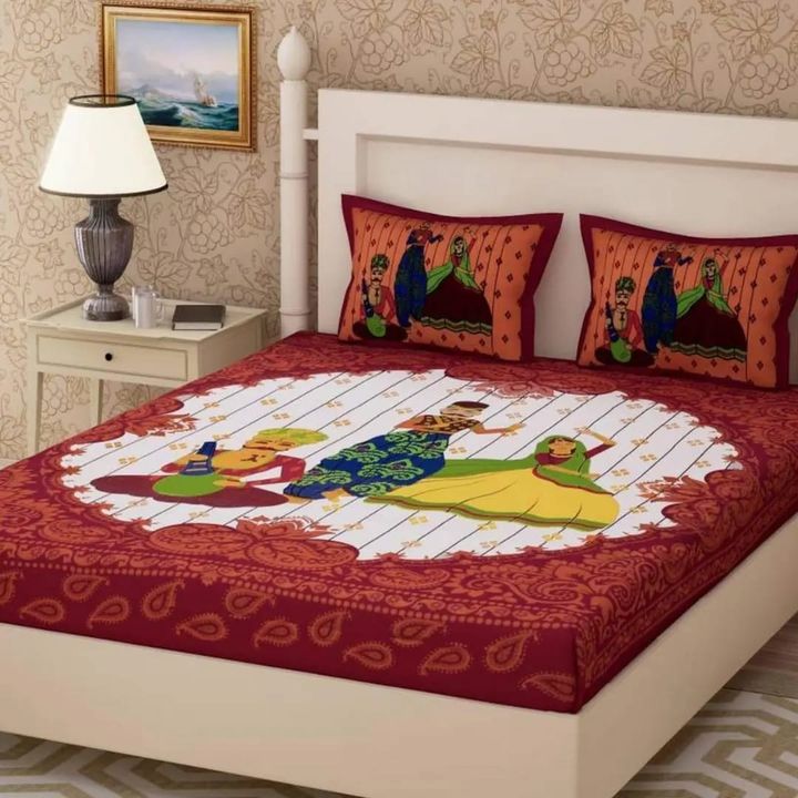 Beautiful  badsheet  for  dabal bed uploaded by Priyanshi creation on 2/12/2022