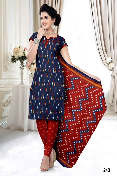 100% cotton printed dress material uploaded by Tulshi textile on 2/12/2022