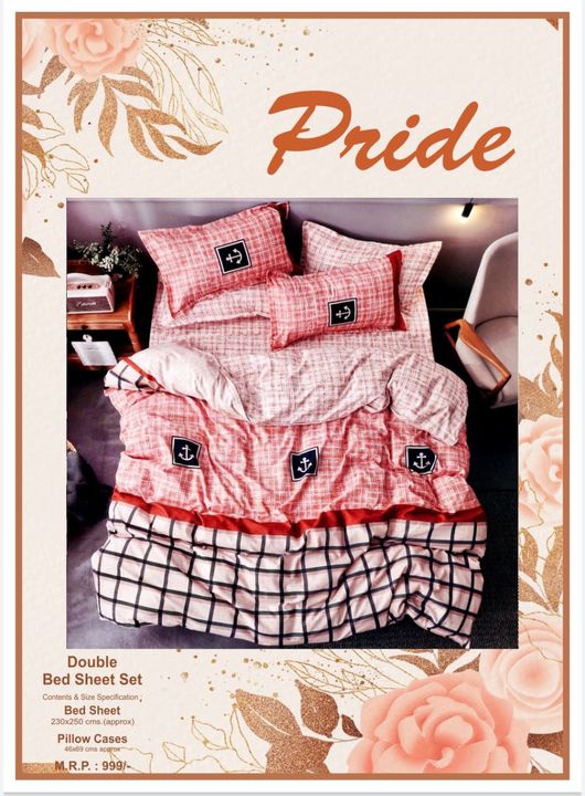 Pride glace cotton bedsheet uploaded by SIMMI INTERNATIONAL on 2/12/2022