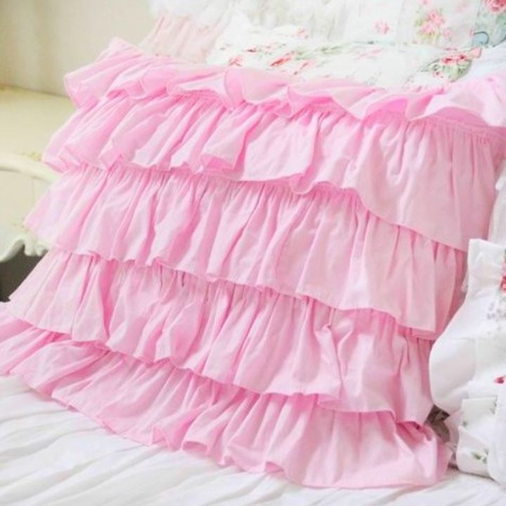 Ruffle pillow covers uploaded by Kachcha Aam Decor on 2/12/2022
