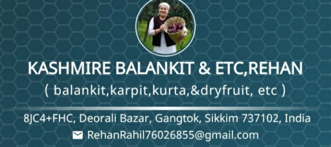 Visiting card store images of KASHMIRE BALANKIT KARPIT KURTA ,ETC