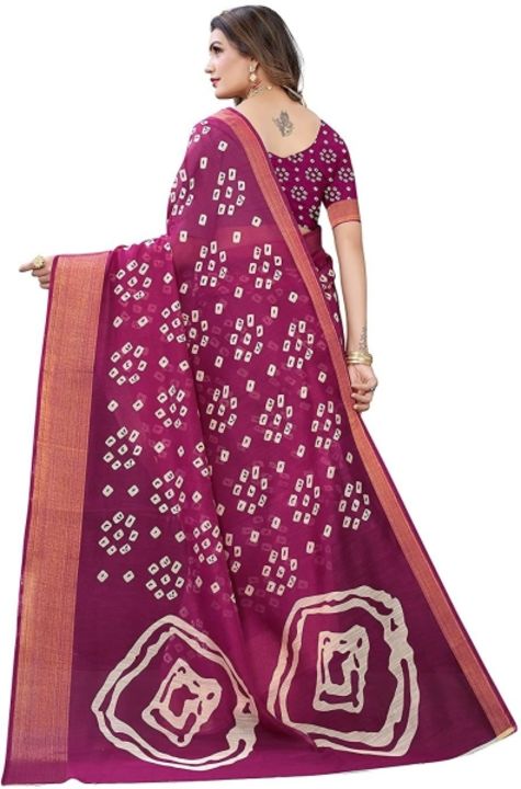 Banarasi cotton blend print saree uploaded by business on 2/13/2022