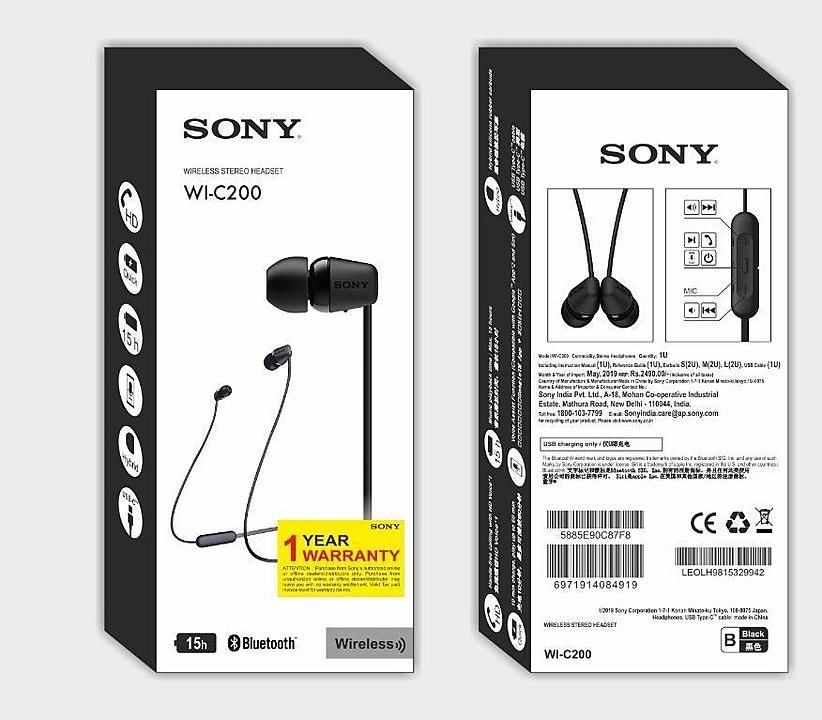 Sony WI-C200 Bluetooth available *150₹ minimum 50qty* EGP ELECTRONICS uploaded by business on 10/8/2020