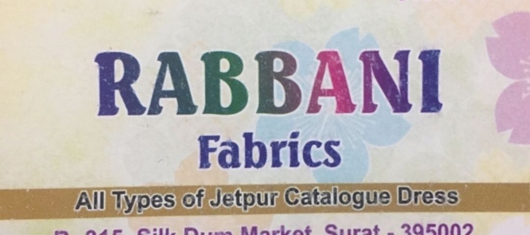 Visiting card store images of Rabbani fabrics