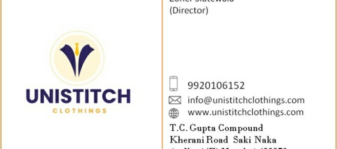 Visiting card store images of Unistitch Clothings LLP