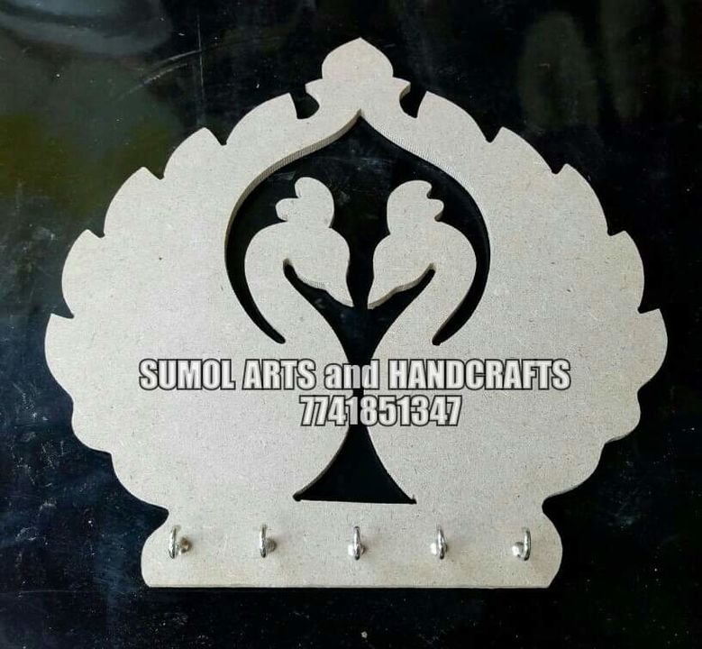 mdf peacock pair key holder uploaded by business on 2/13/2022