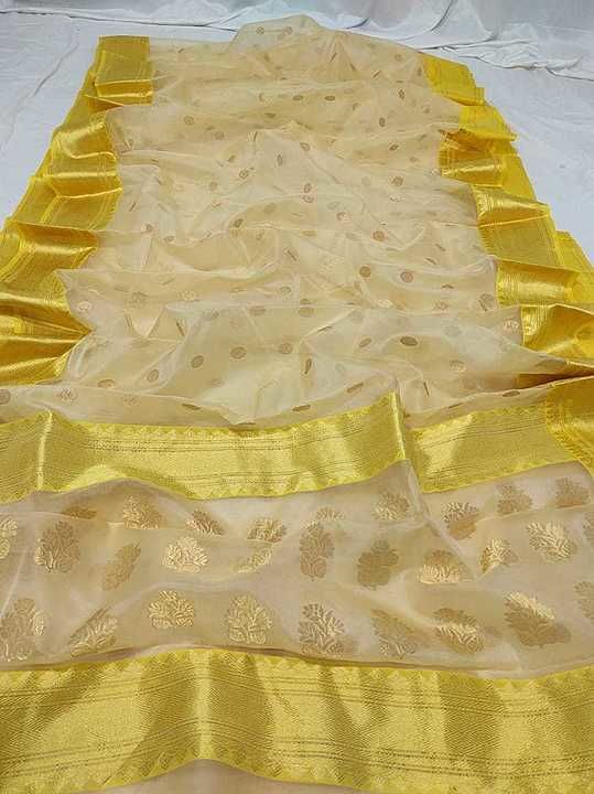 Chanderi handloom pure silk saree uploaded by business on 10/8/2020