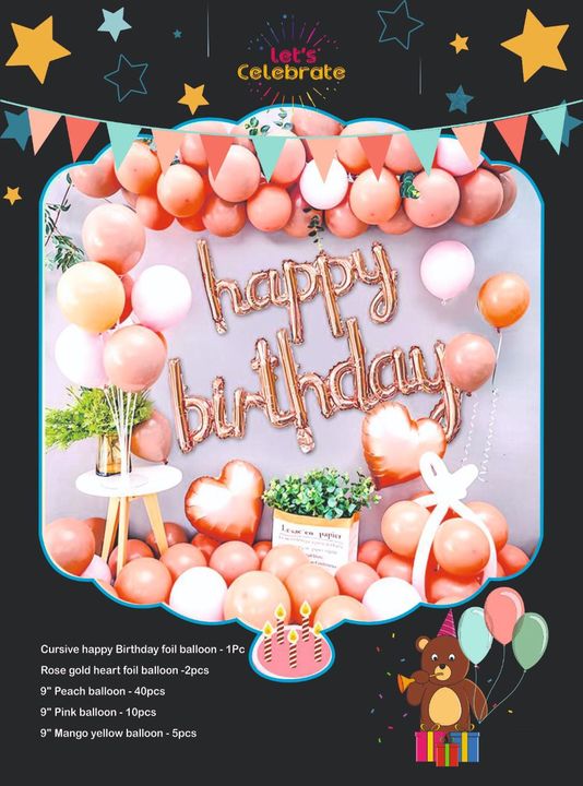 Happy birthday theme decor kit uploaded by Indradhanush Events on 2/14/2022