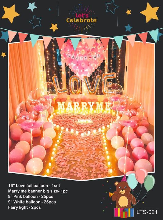 Marry me theme decor kit uploaded by Indradhanush Events on 2/14/2022