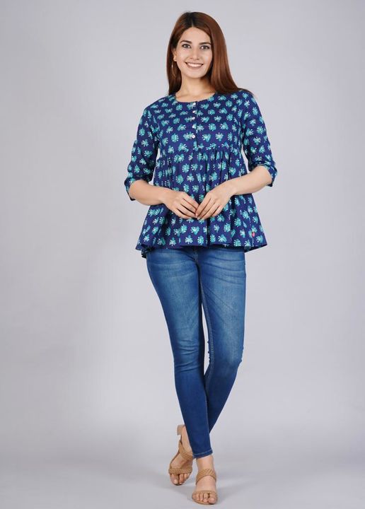 Cotton Printed Short Tops uploaded by Pooja Trends on 2/14/2022
