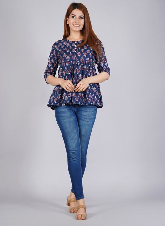 Cotton Printed Short Tops uploaded by Pooja Trends on 2/14/2022