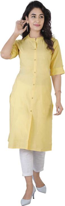 Cotton Plain Solid Kurti uploaded by business on 2/14/2022