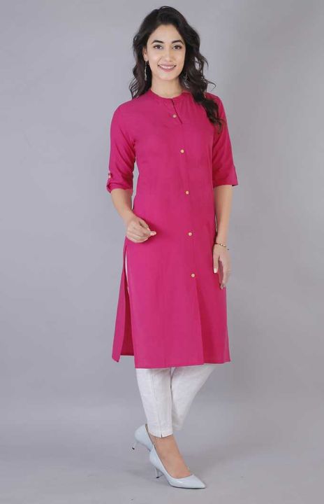 Cotton Plain Solid Kurti uploaded by business on 2/14/2022