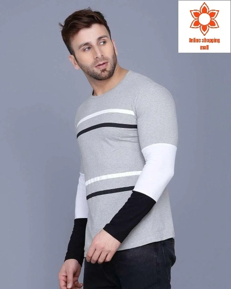 Cotton Color Block Full Sleeves T-Shirt Vol-2 uploaded by business on 2/14/2022