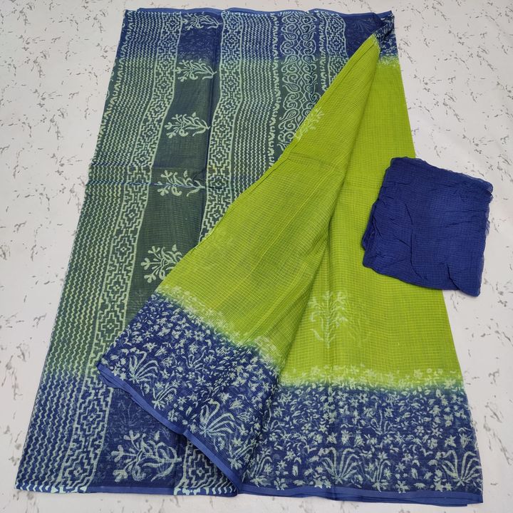 Pure kota doria saree printed uploaded by Ar digainer collection on 2/14/2022