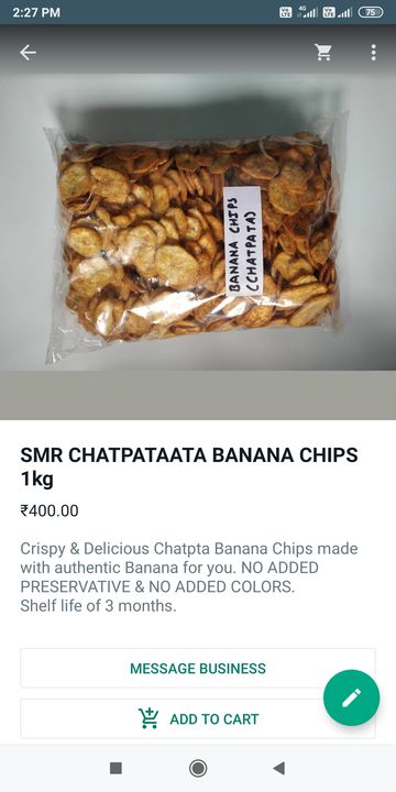 Chatpata banana chips 1 kg  uploaded by Smr food on 2/14/2022