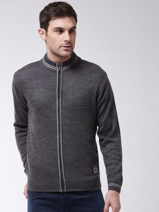 Sweven Self Design Turtle Neck Casual Men Grey Sweater uploaded by business on 2/14/2022