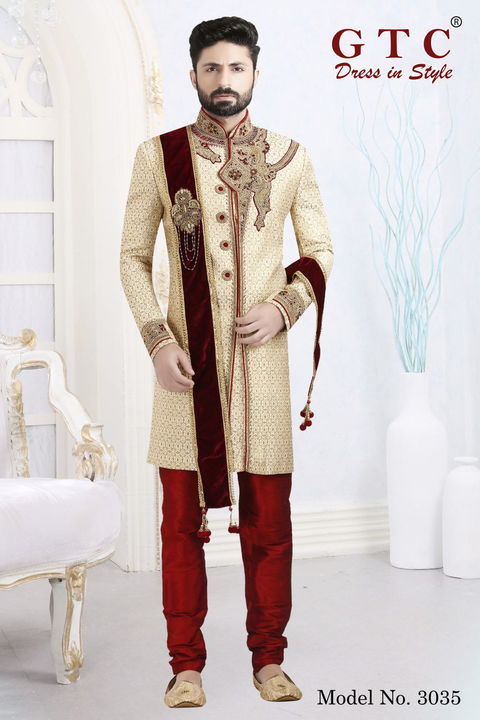 Maroon GTC- Designer Sherwani uploaded by AMBE COLLECTIONS  on 2/15/2022