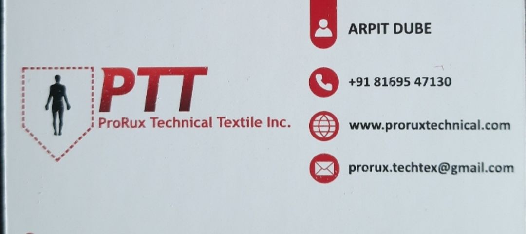 Visiting card store images of ProRux Technical Textile Inc