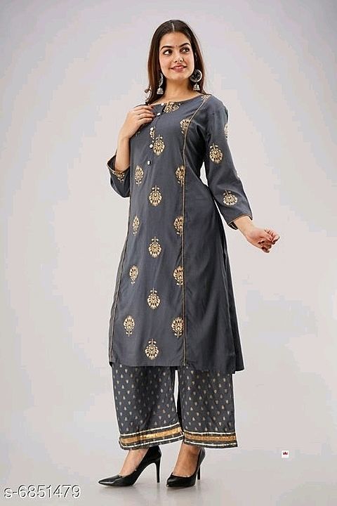 Printed kurti& plzzo sets uploaded by business on 10/8/2020