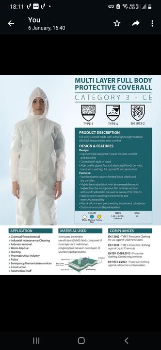 PPE Suit uploaded by business on 2/15/2022