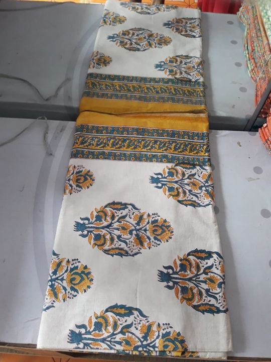 Post image pure handblock printed bedsheets with pillow