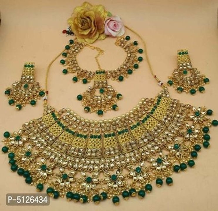 Product image of Trendy Designer Alloy Bridal Necklace Set, ID: trendy-designer-alloy-bridal-necklace-set-f7fe9cb9