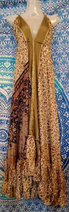 Long dress silk sari uploaded by Shiva Shakti exporters on 2/15/2022