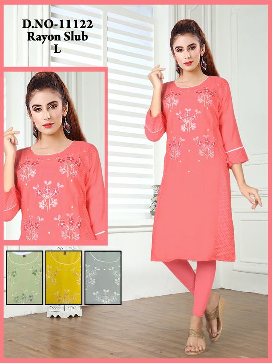 Ladies rayon kurti  uploaded by business on 2/15/2022