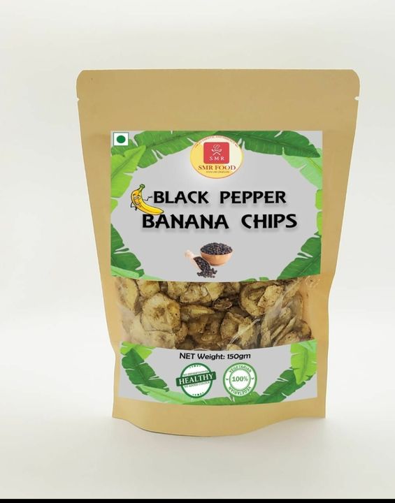 Black pepper banana chips 150gm uploaded by Smr food on 2/16/2022