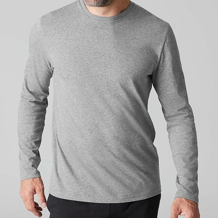 Grey Melange Full Sleeve T Shirt uploaded by Nork Fashions on 10/8/2020