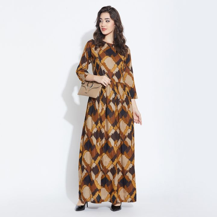 Ikat print long dress uploaded by Anagha Overseas on 2/16/2022