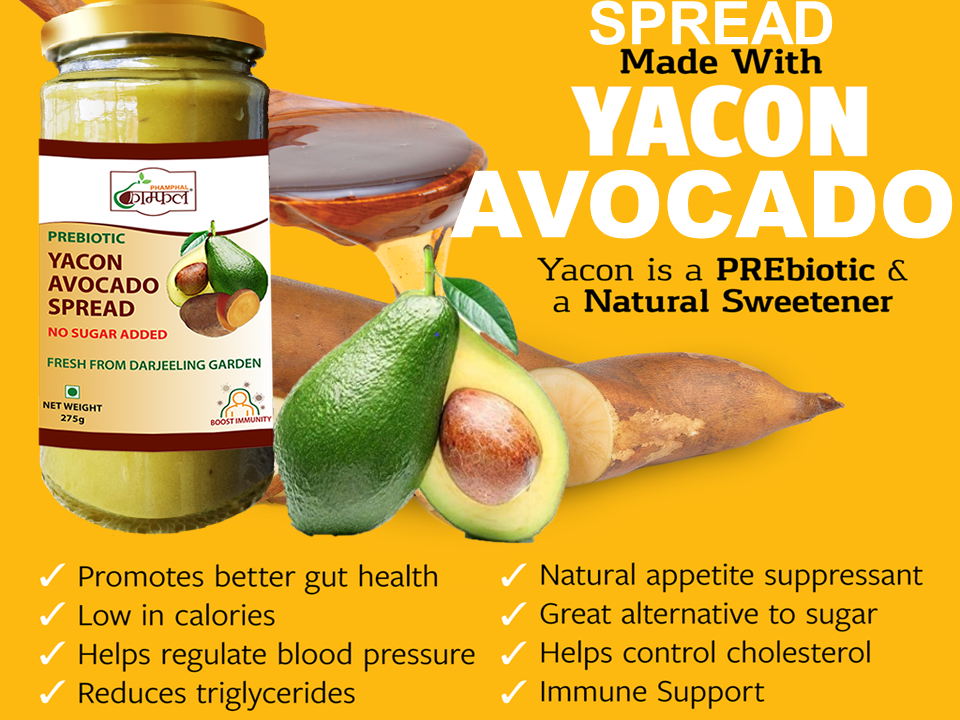 Post image Introducing first Time in India,Sugar free Avocado Yacon Spread.Avocado fruit &amp; Yacon is also called"superfood". Eating Avocado &amp; Yacon combined spread may help lowers blood pressure,It boosts liver health,It keeps “bad” cholesterol down,It prevents diabetes and regulates blood sugar and help you lose weight,It improves bone health, could help improve overall diet quality.www.avocadodarjeeling.com#avocadodarjeeling #darjeelingavocado #phamphal #avocadojam #avocadojuice #avocadospread #indianavocado#Avocadoyacon