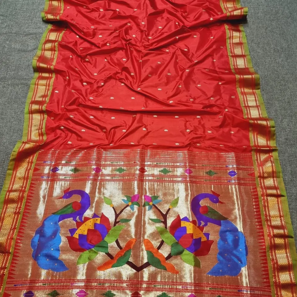 Fancy pallu pure silk paithani saree  uploaded by business on 2/16/2022