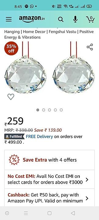 2 pcs crystal ball for wealth whatsapp  uploaded by Wholesale Bazaar  on 6/11/2020