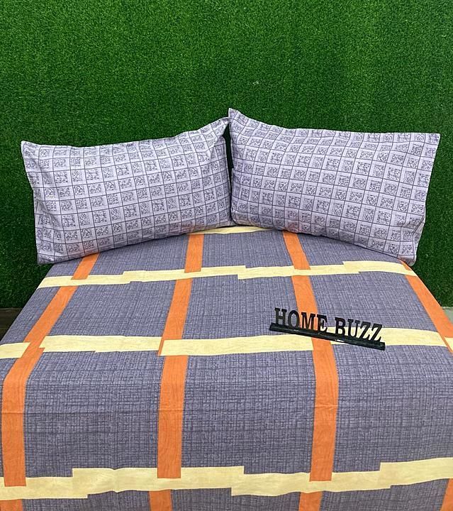 *DOUBLE BED BEDSHEET BY HOME BUZZ*

1 DOUBLE BED BEDSHEET

2 FULL SIZE COORDINATE PILLOW COVERS

FAB uploaded by Ana store on 10/9/2020