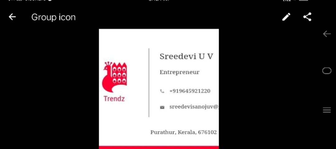 Visiting card store images of Trendz