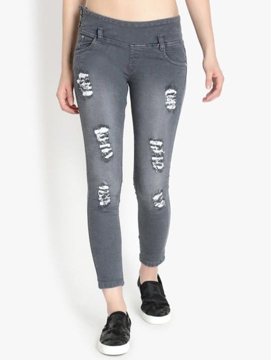 *Jay Jagannath* Pretty Women's Jeans *Rs.570(cod)* *whatsapp.* Fabric: Denim Sizes: 34 ( uploaded by NC Market on 2/17/2022