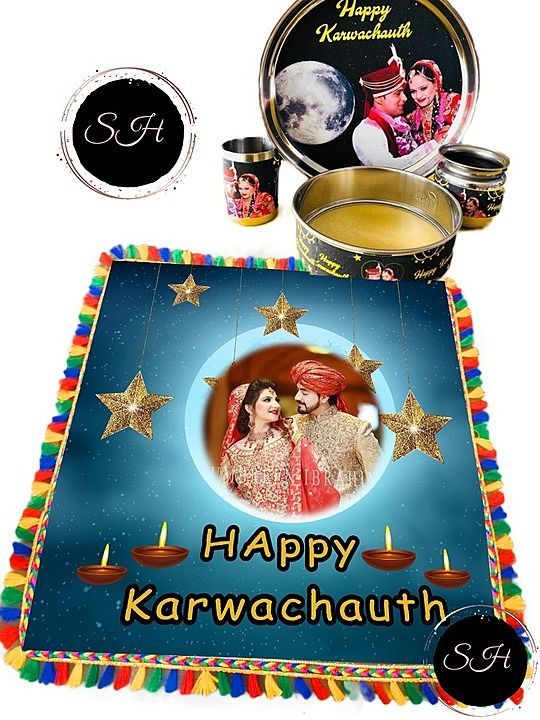Customised karwa chauth thali uploaded by Ana store on 10/9/2020