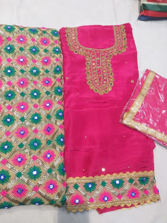 Suit with phulkari salwar uploaded by business on 2/17/2022