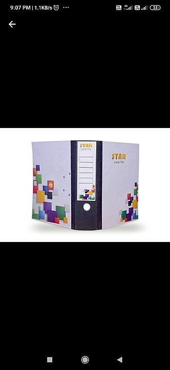 Box File Star (multi colour printed with cloth binding, high quality button clip).18%GST P&F Extra uploaded by MS Stationery Products on 6/11/2020