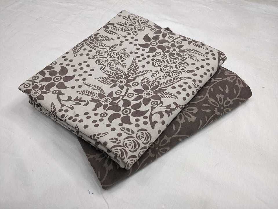 @EXCLUSIVE 2 PICE 
 COTTON COMBO
 SETS TOP& BOTTON
 HAND BLOCK PRINT
PRICE -??
Mob- uploaded by business on 10/9/2020