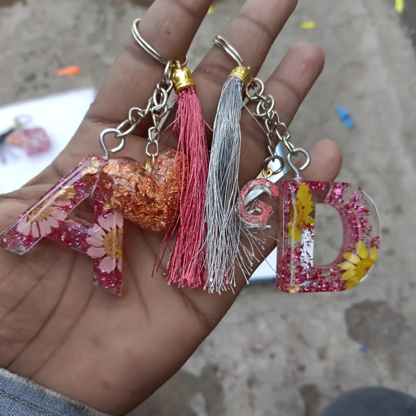 Resin keychain uploaded by Indian art on 2/17/2022