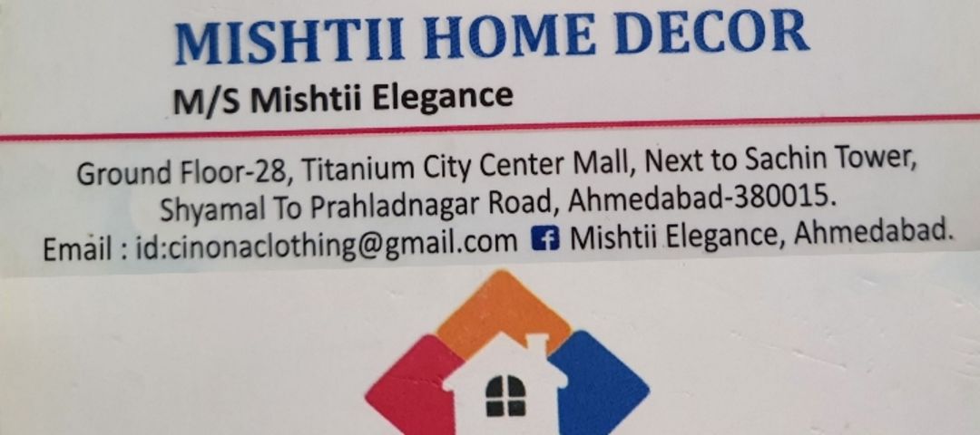Visiting card store images of Mishtii Home DECOR