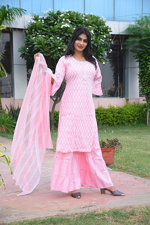 Sharaara with dupatta uploaded by Z.t.k.creations on 10/9/2020
