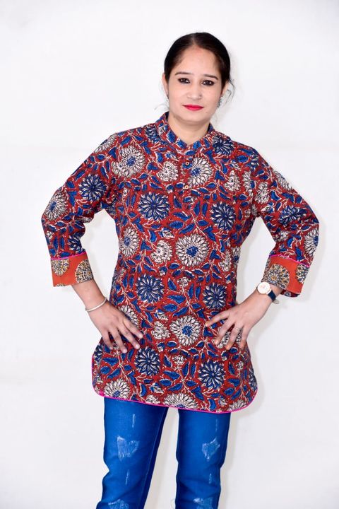 Hand block printed cotton Top uploaded by Siya Collection on 2/18/2022