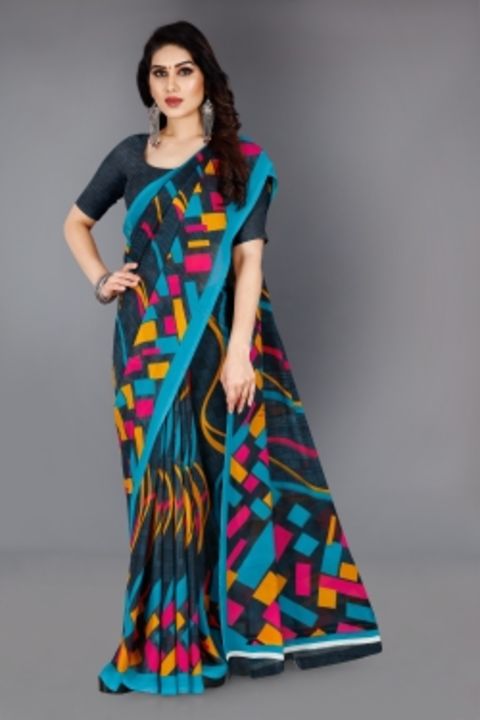 Anand Sarees Geometric Print, Printed Fashion Georgette Saree
 uploaded by P & S Brand's on 2/18/2022