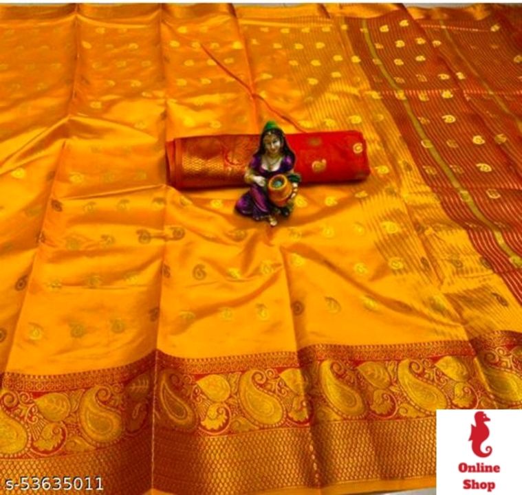 Litchi Fancy Silk Saree With Blouse uploaded by Online Shop on 2/18/2022