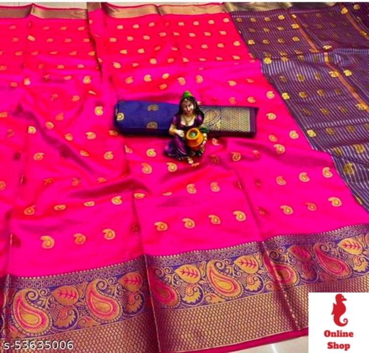 Litchi Fancy Silk Saree With Blouse uploaded by business on 2/18/2022