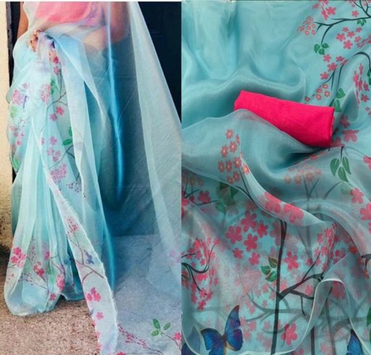 Organza saree  uploaded by business on 2/18/2022